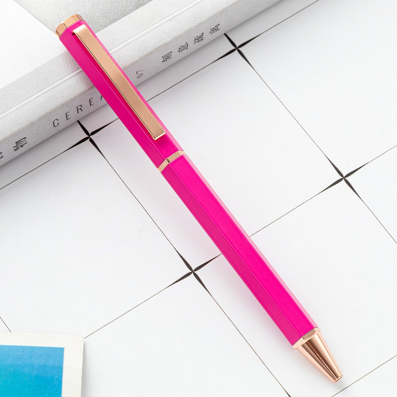 Stylo à Bille Métallique Hexagonal - Design Minimaliste Élégant - BMYANY