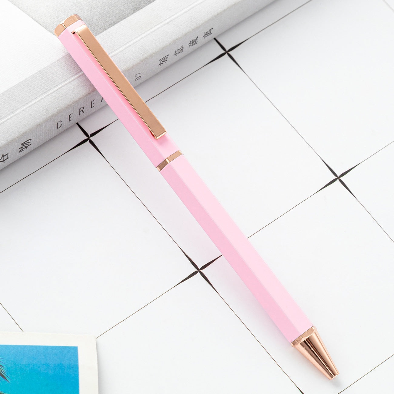 Stylo à Bille Métallique Hexagonal - Design Minimaliste Élégant - BMYANY