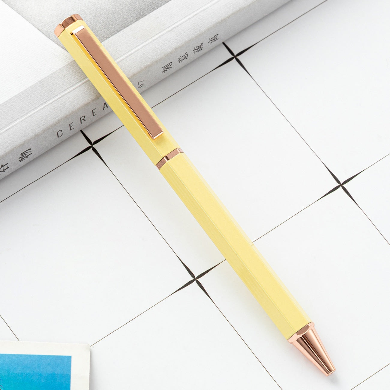 Stylo à Bille Métallique Hexagonal - Design Minimaliste Élégant - BMYANY