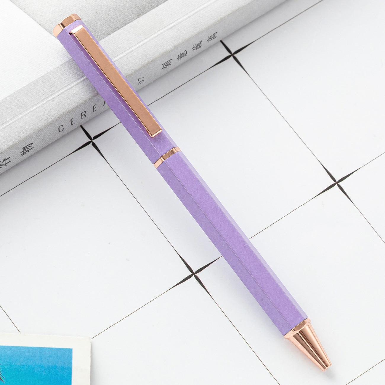 Stylo à Bille Métallique Hexagonal - Design Minimaliste Élégant - BMYANY
