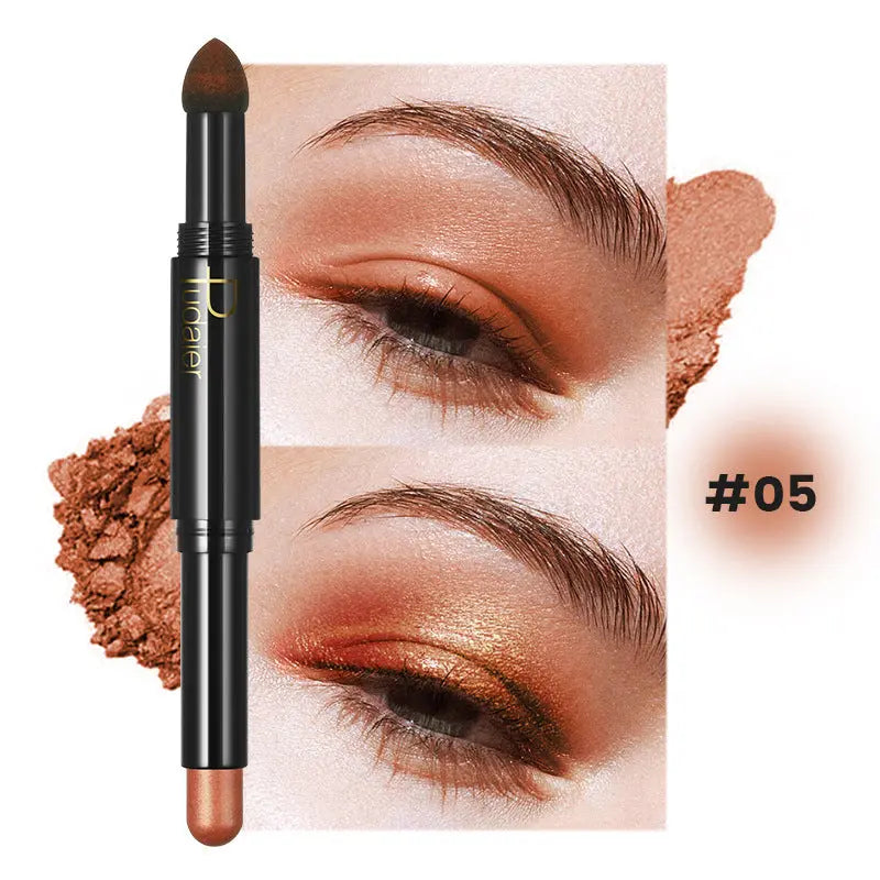 Stylo Eyeliner Double Embout Estompeur Nacré - Effet Ver à Soie Accroupi - BMYANY