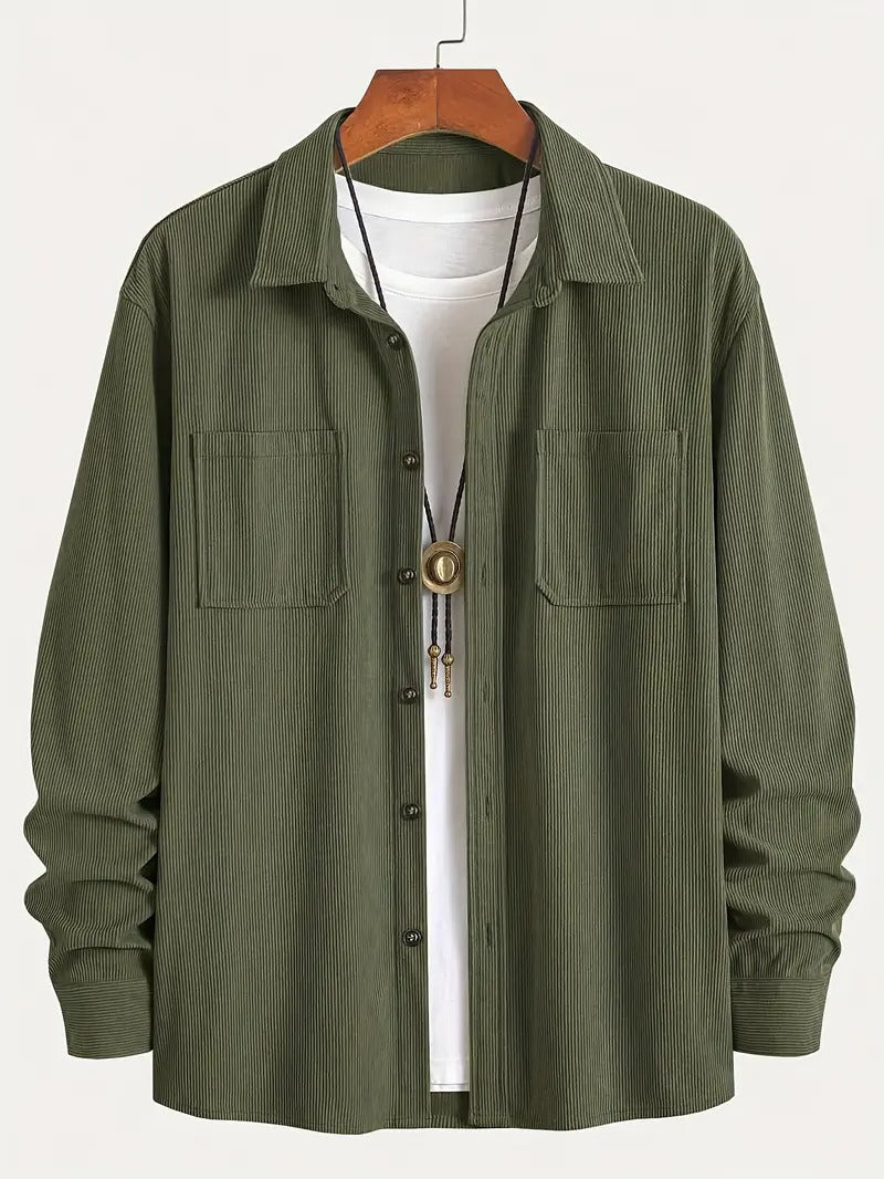 Surchemise homme velours Côtelé style veste  chemise printemps - BMYANY