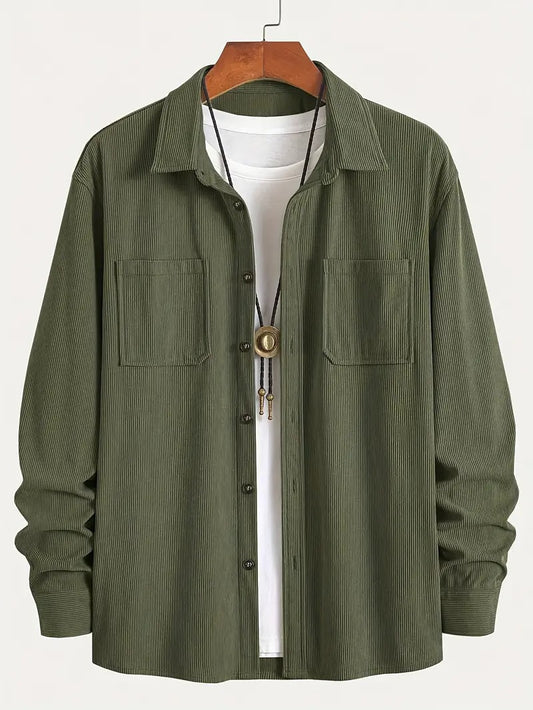 Surchemise homme velours Côtelé style veste  chemise printemps - BMYANY