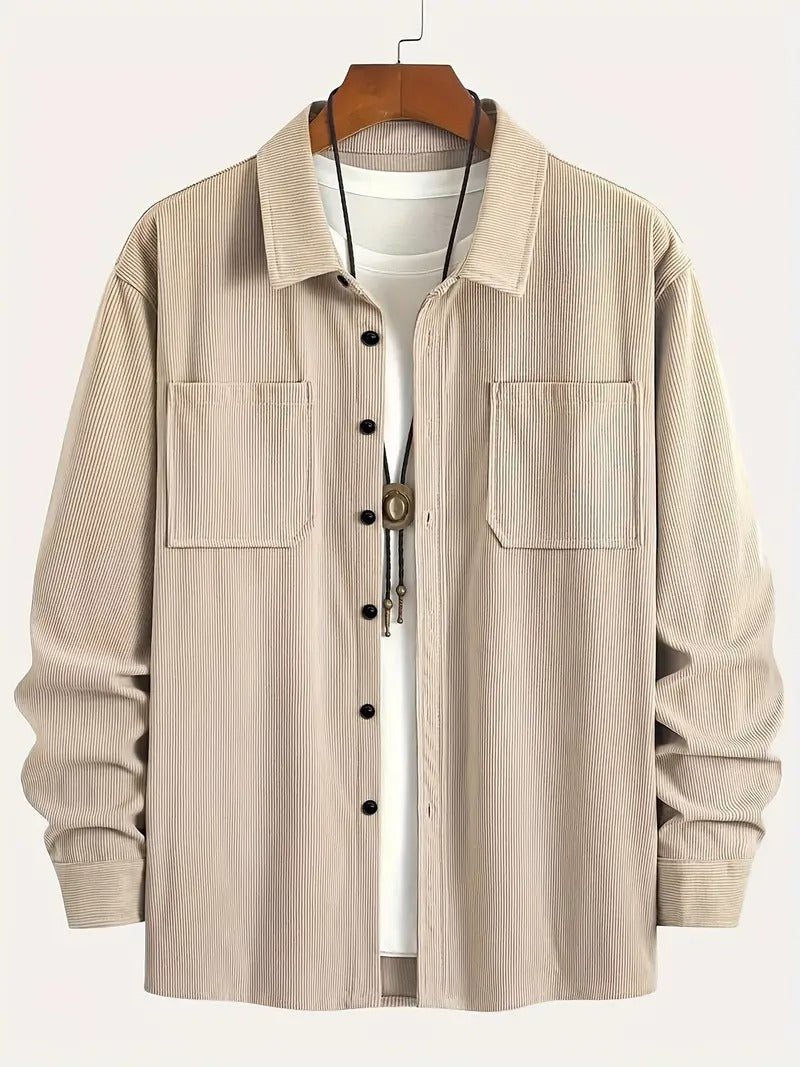 Surchemise homme velours Côtelé style veste  chemise printemps - BMYANY