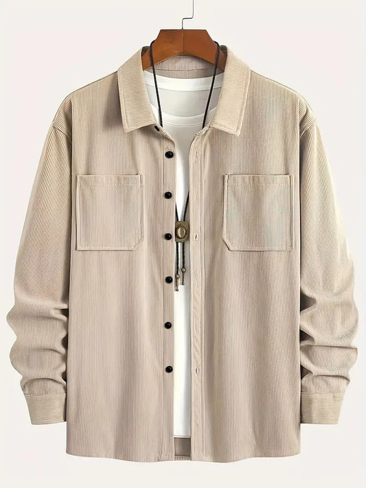 Surchemise homme velours Côtelé style veste  chemise printemps - BMYANY