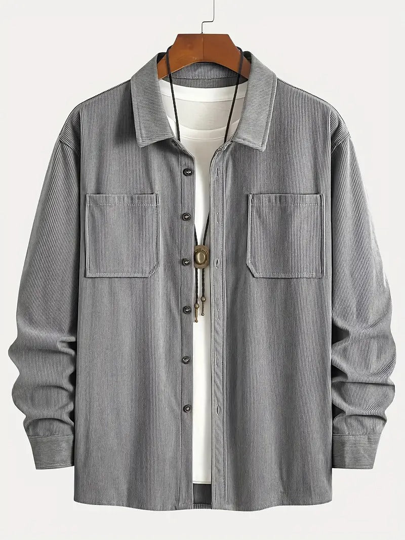 Surchemise homme velours Côtelé style veste  chemise printemps - BMYANY