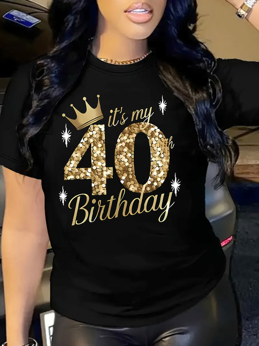 T-Shirt Femme 40e Anniversaire - Col Rond - BMYANY