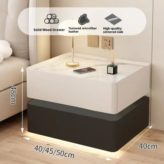 Table de Chevet Intelligente Multifonction Charge Sans Fil Bluetooth - BMYANY
