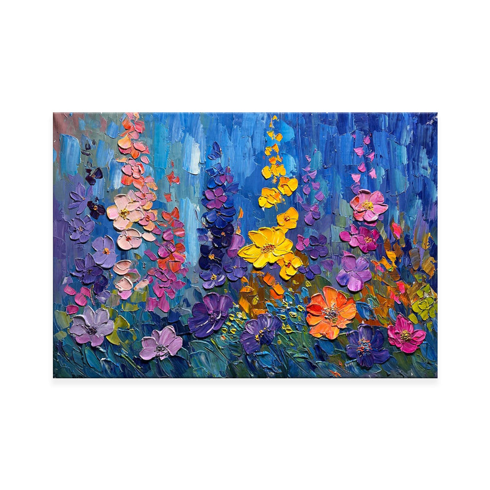 Tableau Peinture à l’huile fait main fleurs 3D texture décoration - BMYANY