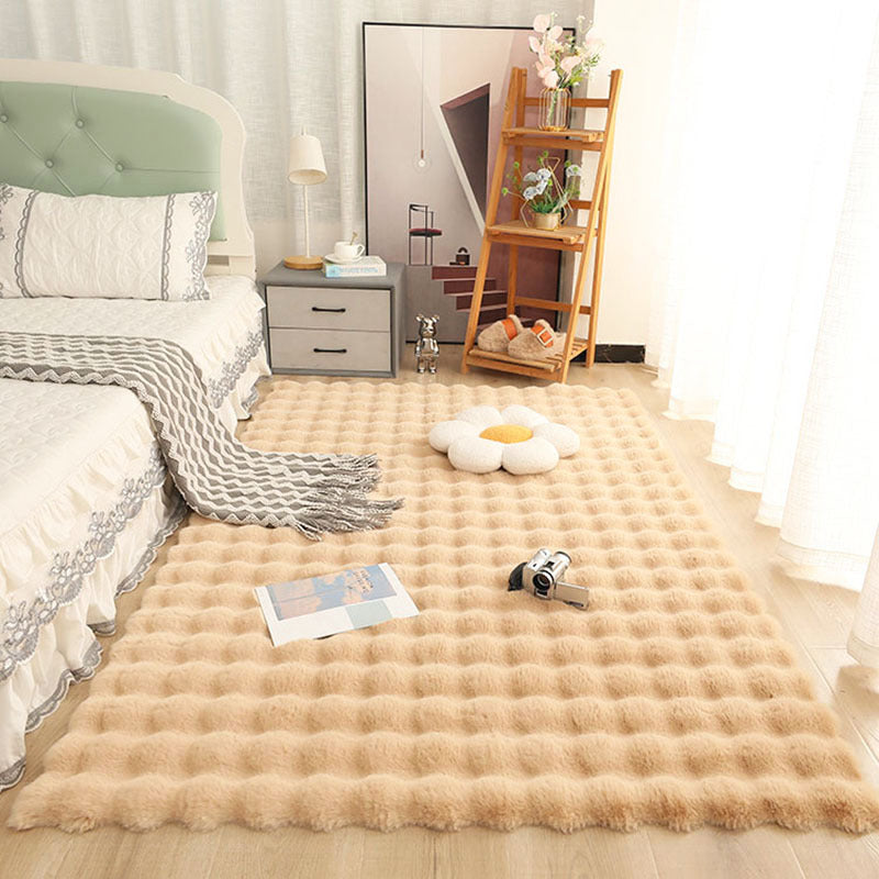 Tapis Moelleux Effet Bulles Style Crème pour Maison - BMYANY