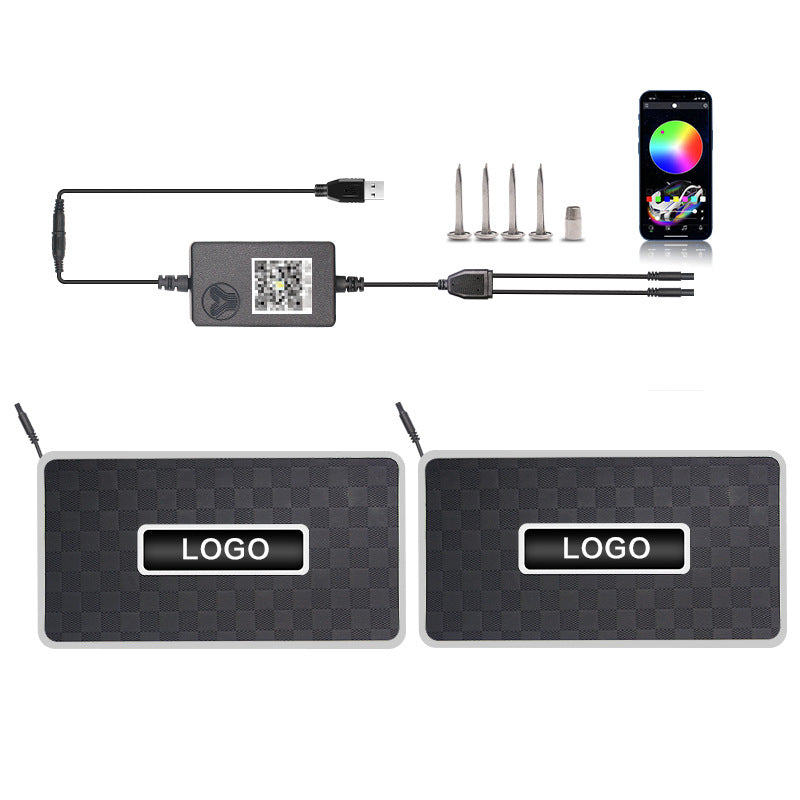 Tapis de Sol Voiture LED RGB Bluetooth - Éclairage d’Ambiance - BMYANY