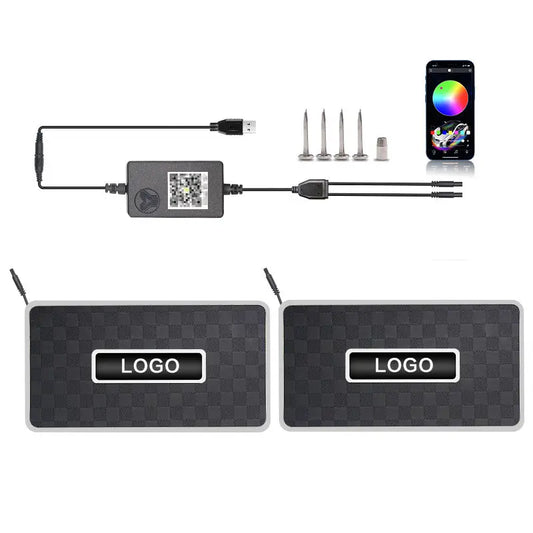 Tapis de Sol Voiture LED RGB Bluetooth - Éclairage d’Ambiance - BMYANY