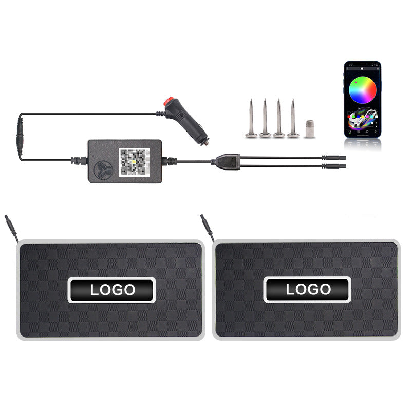 Tapis de Sol Voiture LED RGB Bluetooth - Éclairage d’Ambiance - BMYANY