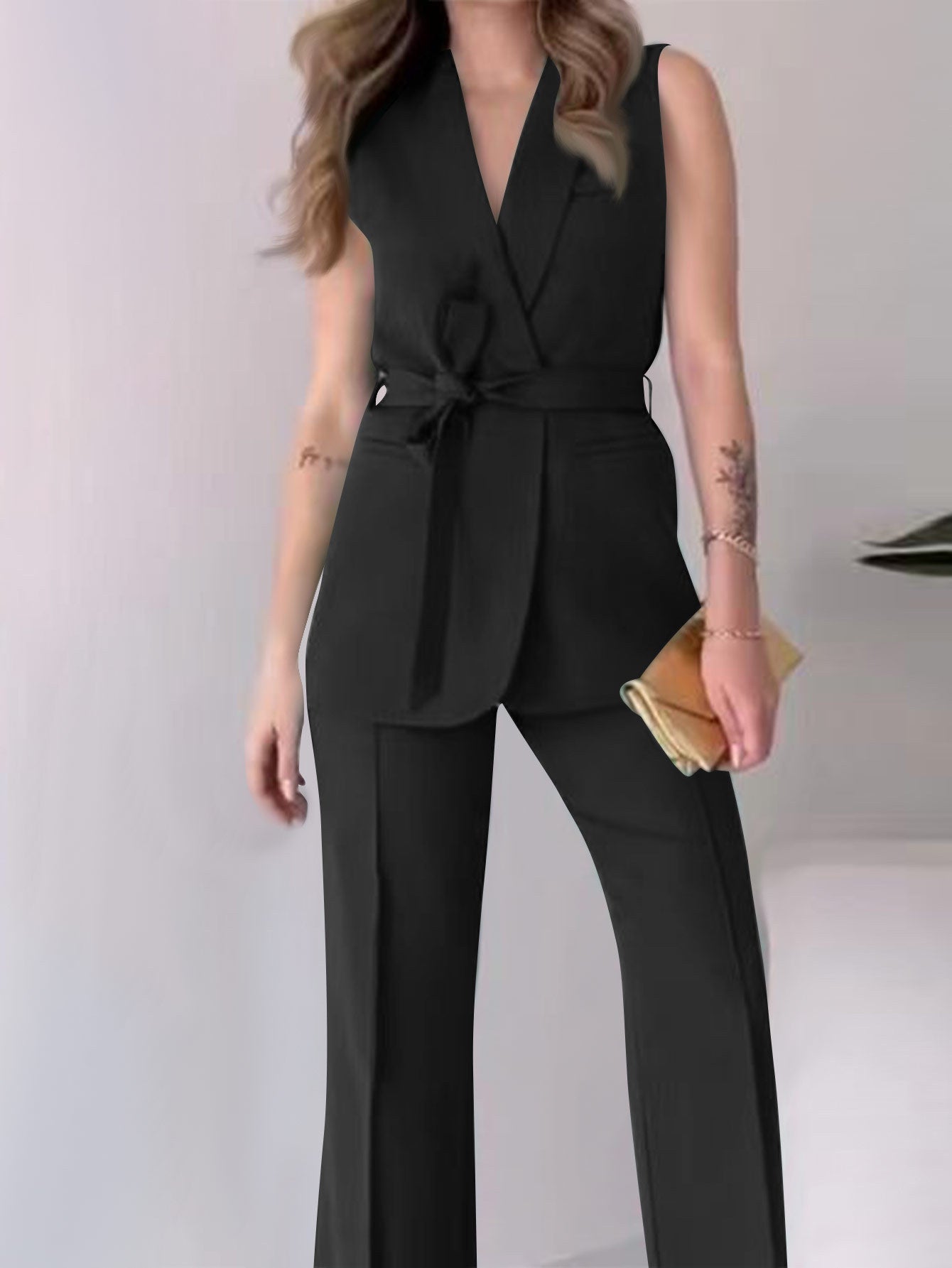 Tenue Femme Élégante Couleur Unie Casual Chic - BMYANY