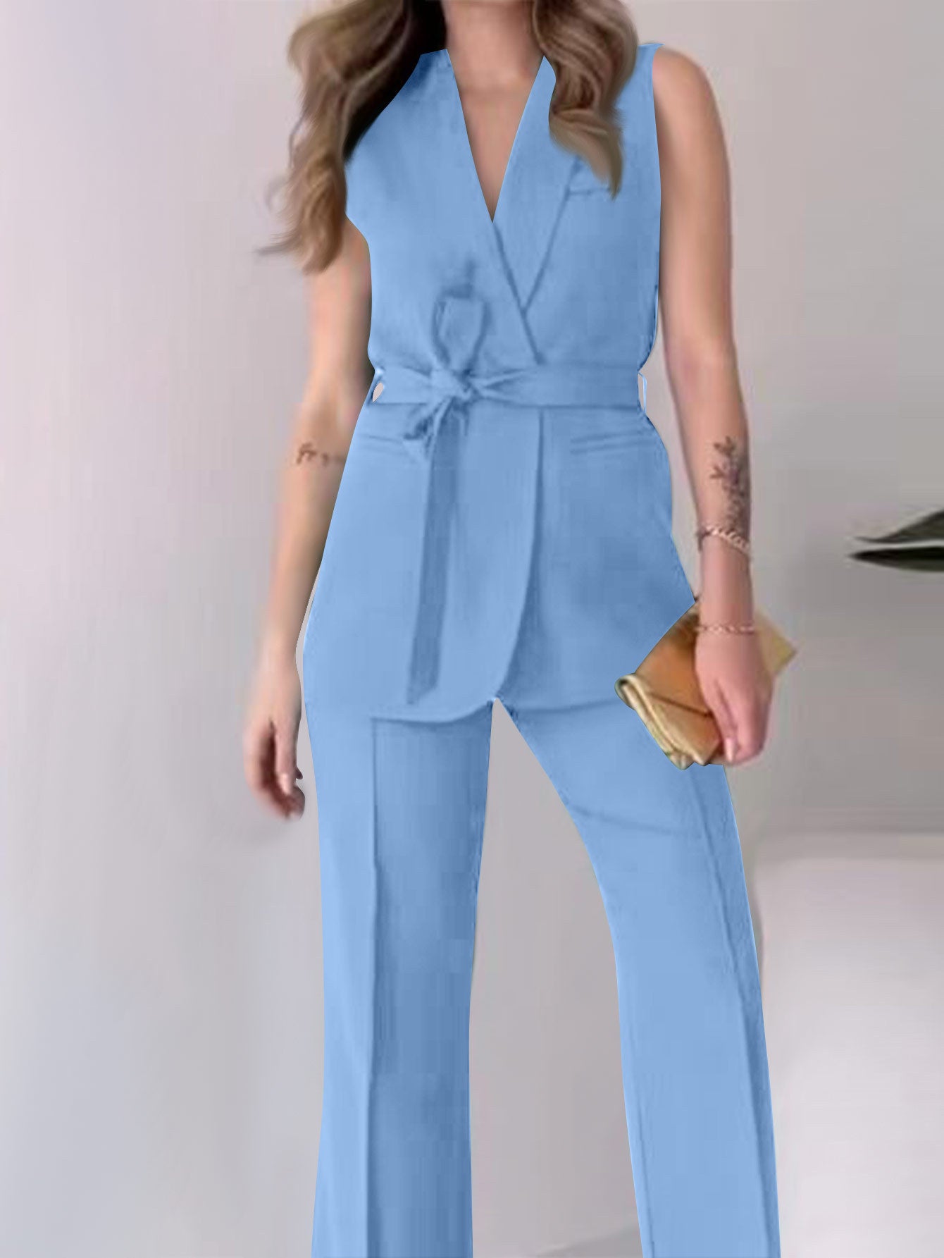 Tenue Femme Élégante Couleur Unie Casual Chic - BMYANY