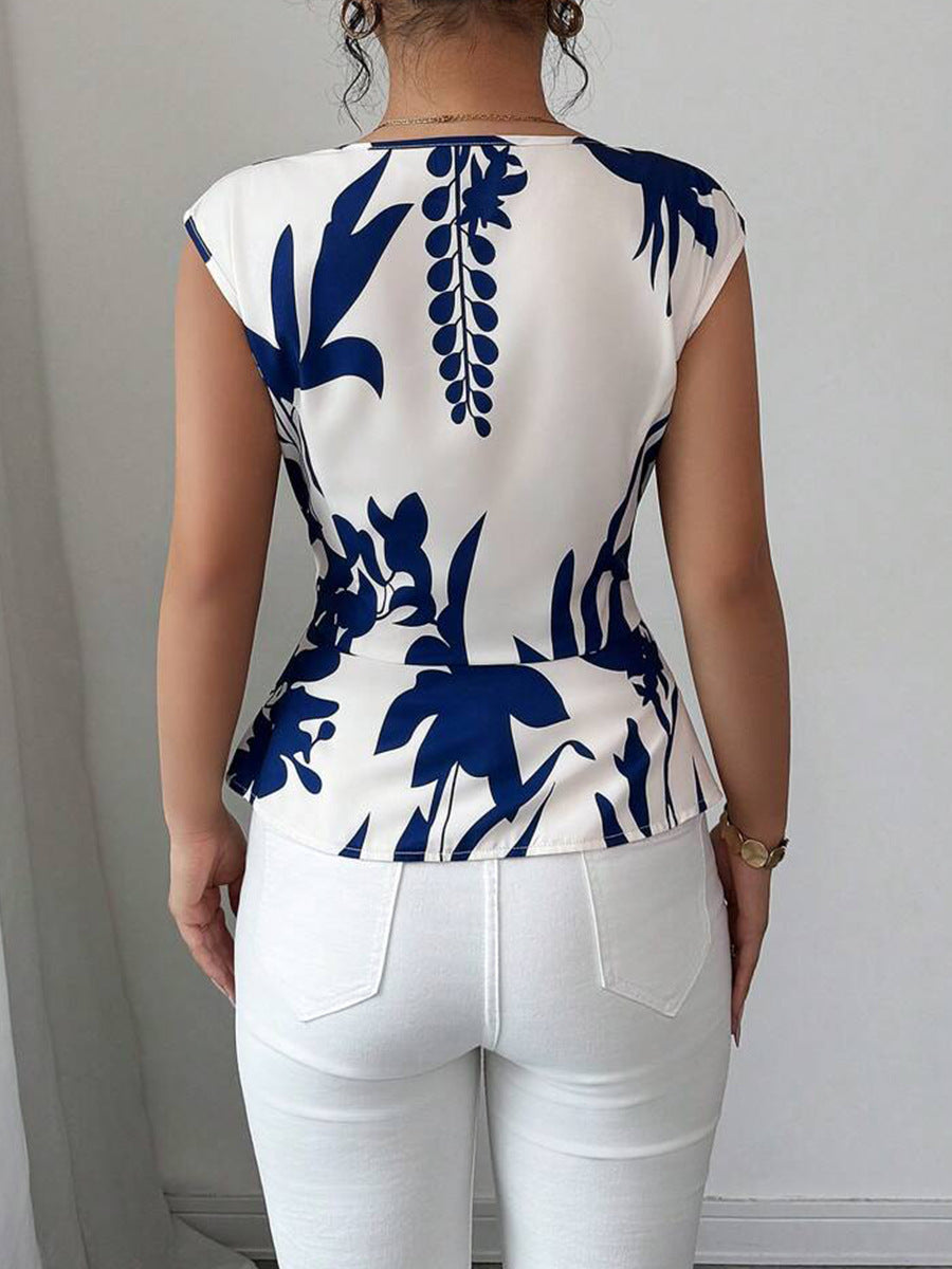 Top Femme Col Carré Sans Manches - Style Vacances Élégant - BMYANY