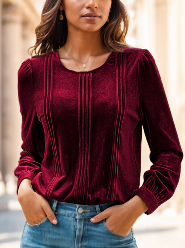 Top Femme Uni à Manches Longues - BMYANY