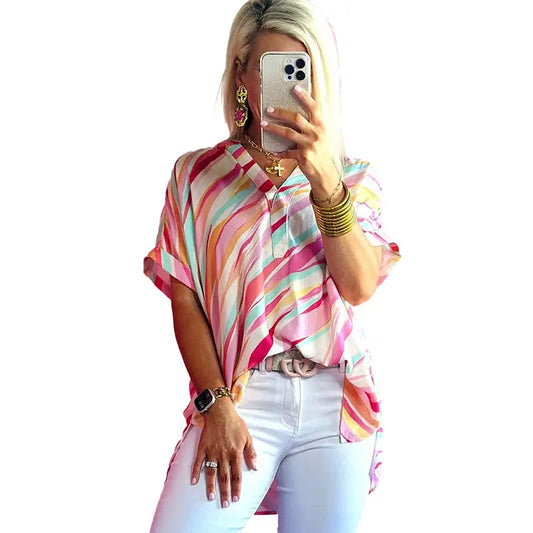 Top Manches Courtes Blocs de Couleur - BMYANY