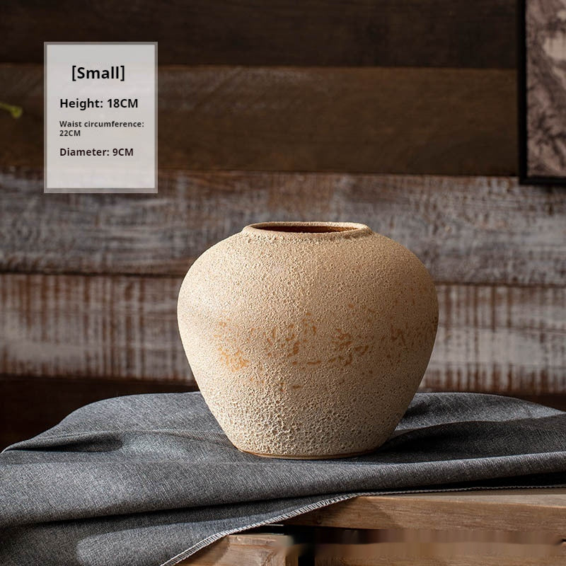 Vase en Grès Émaillé Style Chinois Pastoral Décoratif - BMYANY