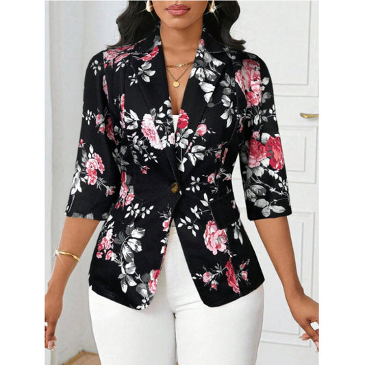 Veste Femme à Fleurs Mode Polyvalente - BMYANY