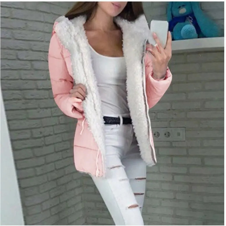 Veste Matelassée Doublée Polaire Cardigan Capuche - BMYANY