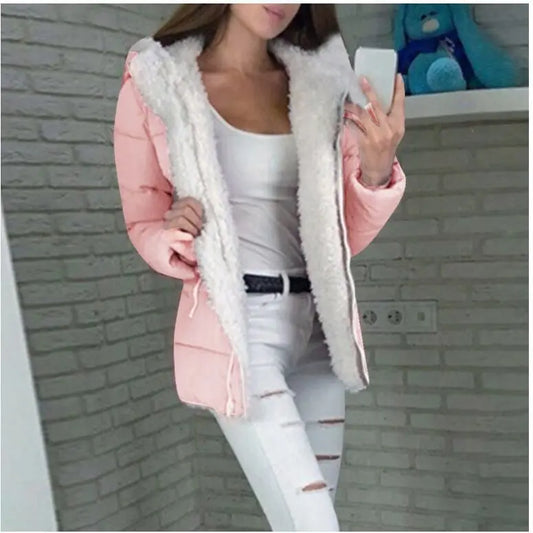 Veste Matelassée Doublée Polaire Cardigan Capuche - BMYANY