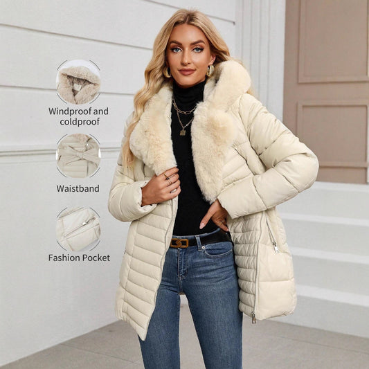 Veste Matelassée Légère avec Capuche en Coton - Femme - BMYANY