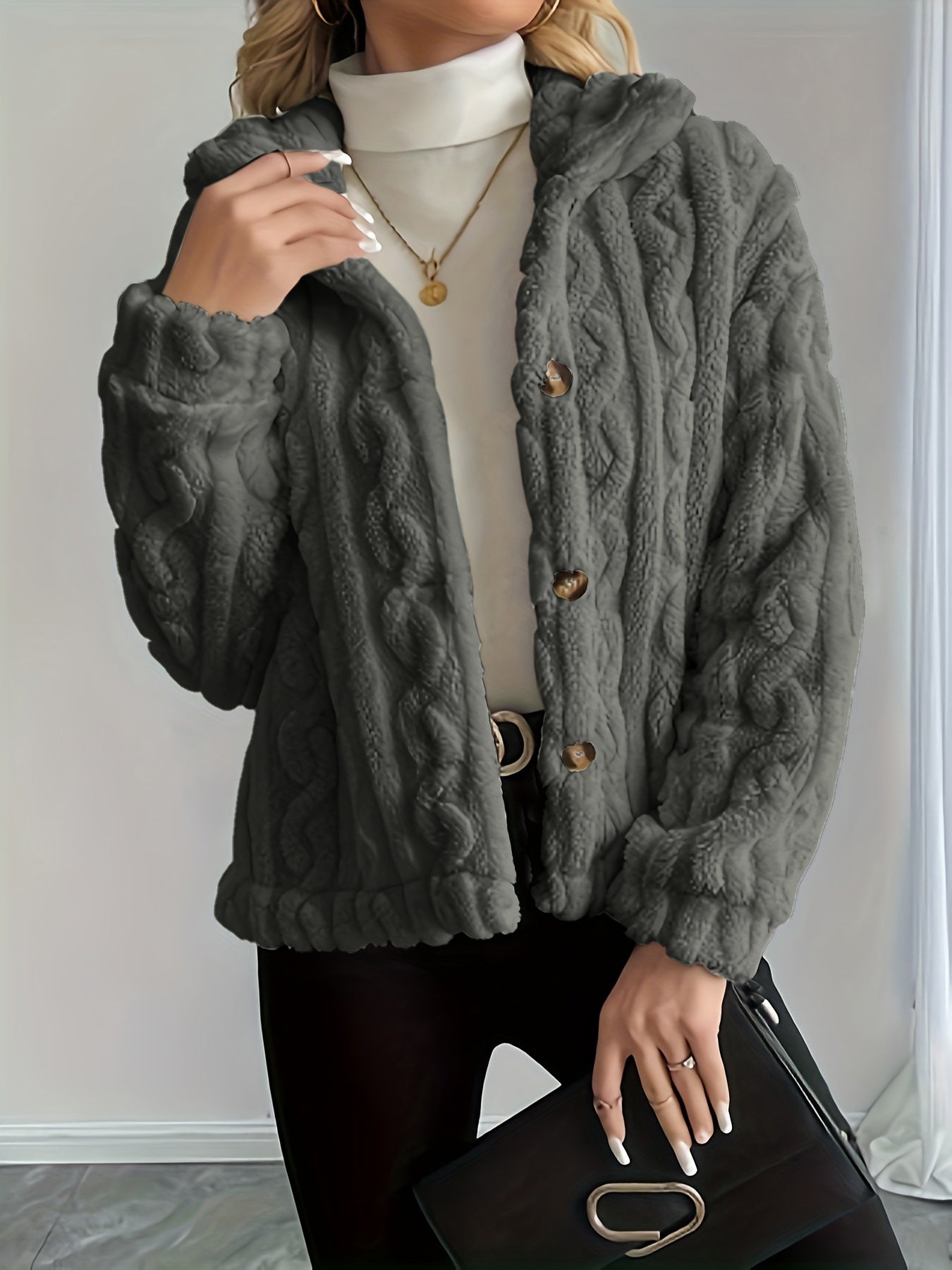Veste femme chaude en peluche Tendance Confortable - BMYANY