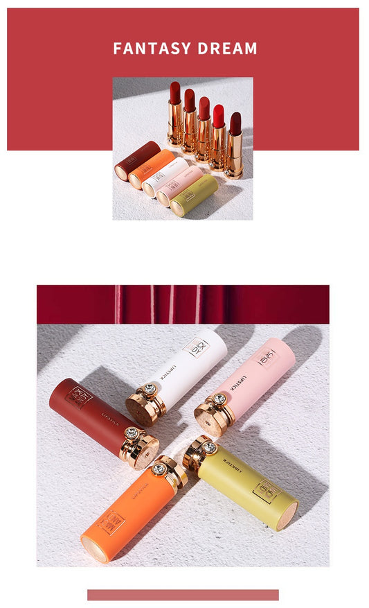 Macaron Diamond Velvet Charm 5 Pieces Lipstick Kit