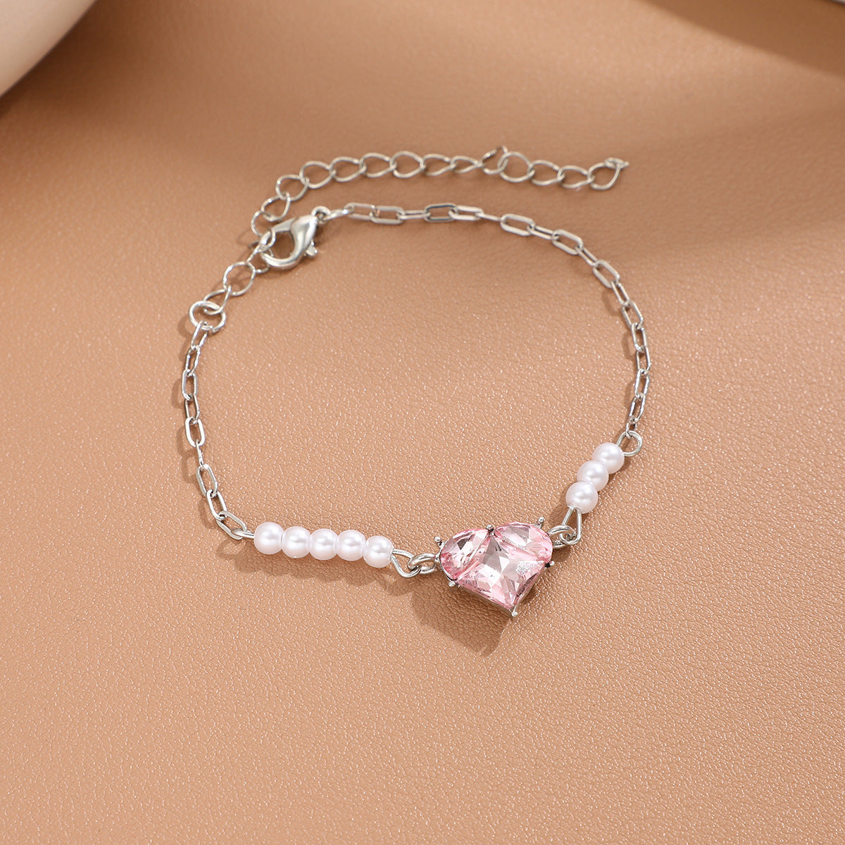 Bracelet rétro Love Pearl pour femme