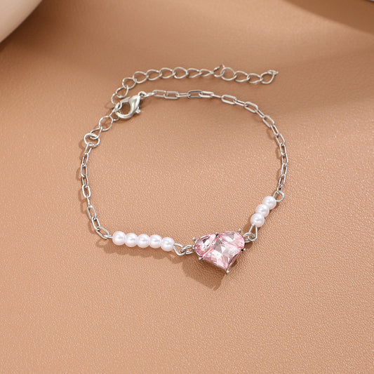 Bracelet rétro Love Pearl pour femme