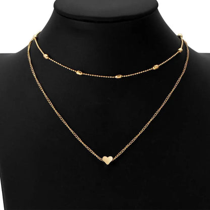 Collier ras du cou simple et doré pour femme, collier ras du cou multicouches, collier tendance