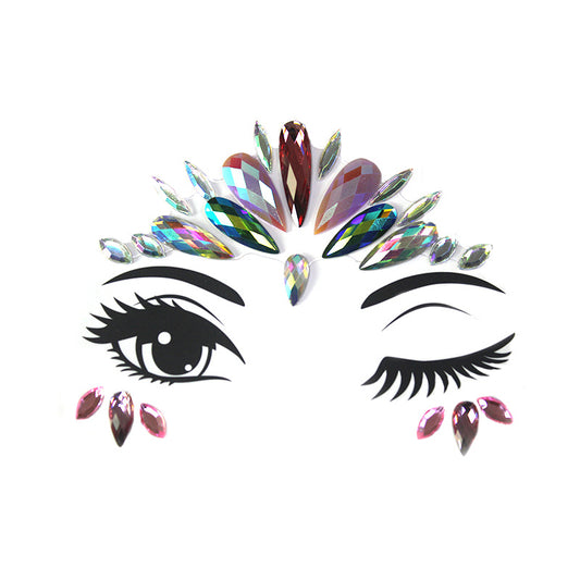 Bâtonnet à Sourcils Diamant - Décoration Visage Strass pour Fête et Mascarade - BMYANY