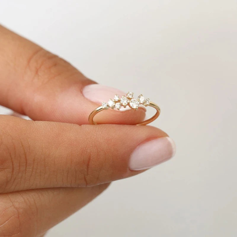 Bague de mariage en argent sterling 925 avec moissanite pour femme