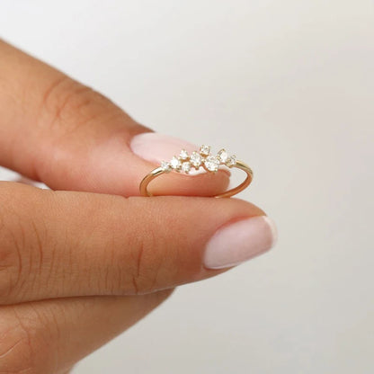 Bague de mariage en argent sterling 925 avec moissanite pour femme