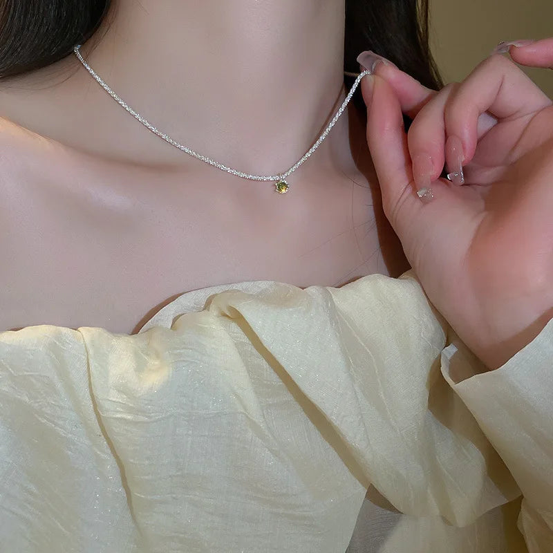 Coréen Doux Transparent Cristal RAS de Cou Collier Déclaration Petite amie Cadeau Mignon Plaqué Ou Collier Bijoux Collier Femme 2025