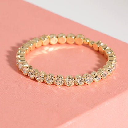 Collier ras du cou avec strass et cristaux pour femme, couleur argent