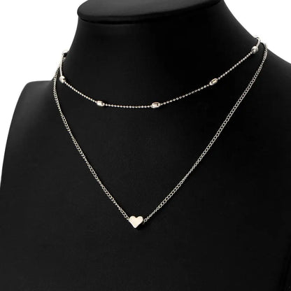 Collier ras du cou simple et doré pour femme, collier ras du cou multicouches, collier tendance