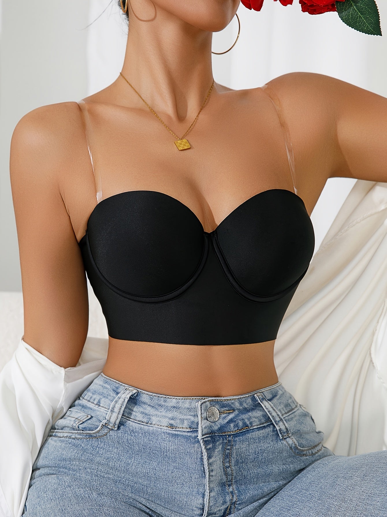 Invisible Push-Up Backless Bra