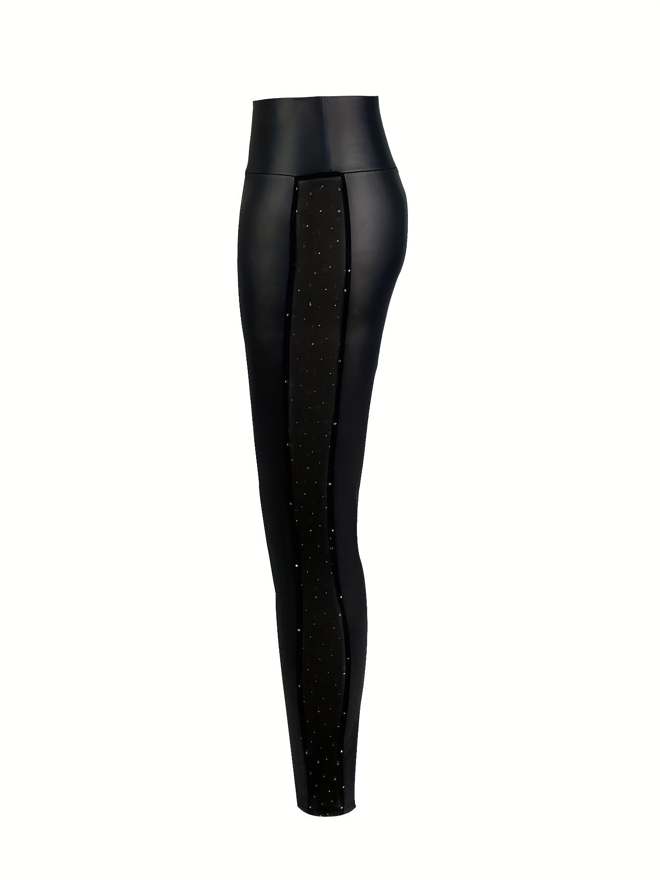 Pantalon Femme Skinny avec Panneaux Dentelle