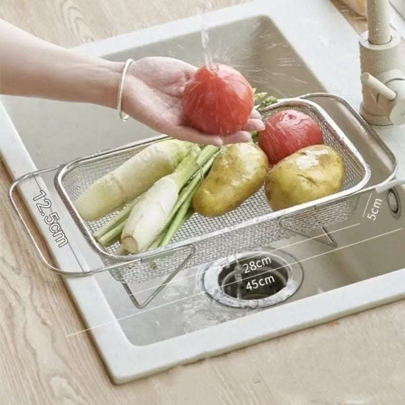 Égouttoir Évier Rétractable Acier Inoxydable Renforcé Cuisine - BMYANY